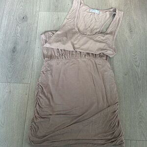 LaClef Soft Beige Sleeveless Top